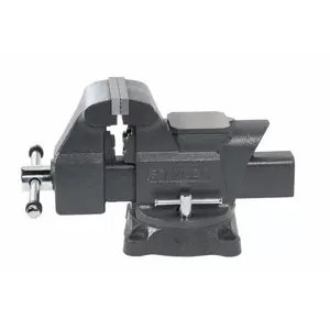 Тиски слесарные STANLEY 100 мм (4") Heavy Duty — стационарные металлические тиски для мастерской