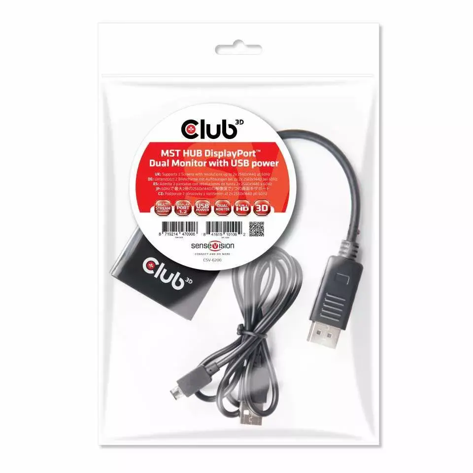 Multi Stream Transport Hub CLUB3D DisplayPort 1.2 Photo 2