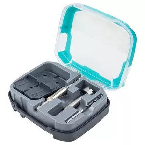 Hinge drill bit set Wolfcraft 4655000 — Forstner Ø26×90 mm, centring Ø2.5 mm, twist Ø5×86 mm (3 pcs)