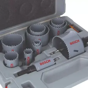 Hole saw set, Bosch, bimetal HSS, 14 pieces