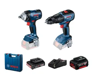 Беспроводной комплект Bosch 0 601 9K0 003 — 18 В ударный гайковерт (400 Н·м, 1/2") и шуруповерт