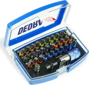 Screwdriver Bit Set Dedra 32 pcs. — assorted screwdriver tips for manual and powered drivers