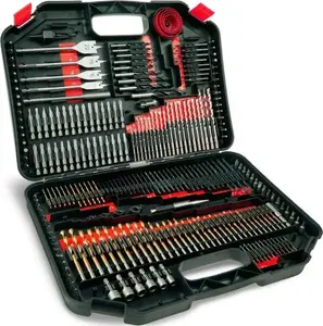 Drill and Bit Set Dedra 246 pcs — assorted drill bits and screwdriver bits, kit 246-piece