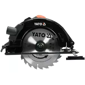 Šķērsgriežamā zāģa YATO YT-82154 235 mm asmens, 2800 W, vienpusējs slīpums 45°, griešanas dziļums 85 mm, 220–240 V, kabelis 3 m