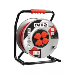 Кабельный барабан Yato YT-8107 4 розетки 40 м Черный Серый Красный