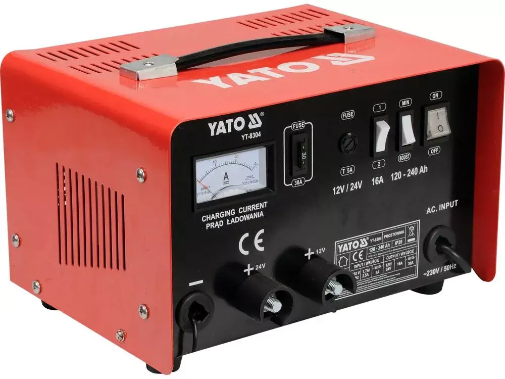 Yato YT-8304 Transportlīdzekļu akumulatoru lādētājs 12