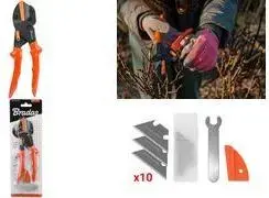 Pruning Shears BRADAS KT-V1 multifunction secateurs — ambush-style replaceable SK2 steel blade, safety cover
