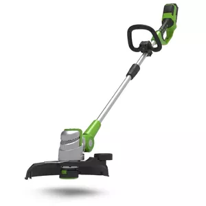 Greenworks G24LT30M 40 cm Baterija Melns, Zaļš, Sudrabs