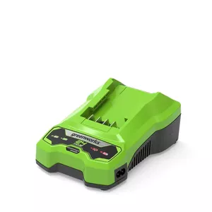 Battery charger GreenWorks 2932407 — corded charger for GreenWorks cordless tool batteries, 13×18×10 cm, green