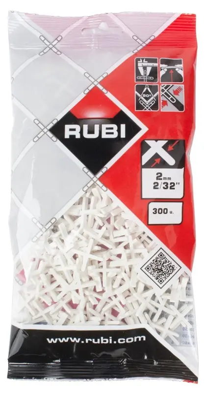 Крестики для плитки RUBI 2 мм, L-образные, 300 шт. Photo 2