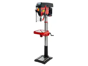 Floor drill press Airpress 77351 — keyless chuck, MT4, 1100 W, 150–2450 RPM, 32 mm drill capacity, 360×360 mm table