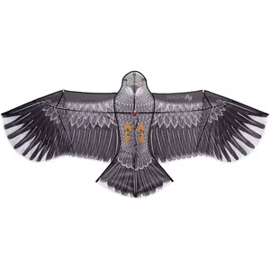 DRAGONFLY Kite Eagle Stunt Dragonfly 51WL Black/Anthracite, vilkme 45 kg. 4,5/6 mm stikla šķiedras rāmis. Poliamīda ripstop pārklājums. Plastmasas spole ar 40 m pītu poliestera virvi. Izmēri: Izmēri: 55,00 cm x 19,50 cm x 2,50 cm.