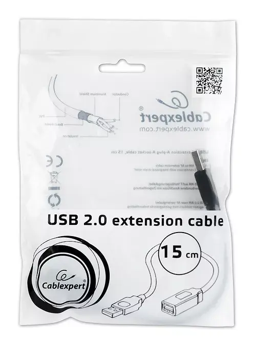 GEMBIRD USB 2.0 A–A кабель 150 м Photo 2