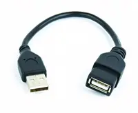 USB pagarinātājs Gembird CCP-USB2-AMAF USB 2.0 USB A vīrietis uz USB A sieviete zeltīti kontakti melns