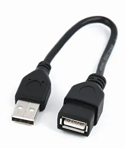 USB удлинительный кабель Gembird CCP-USB2-AMAF USB 2.0 USB A штекер - USB A гнездо позолоченные контакты черный