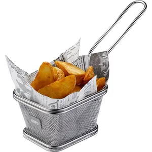 GEFU Mini-Servierkorb BBQ small stainless-steel grill basket for serving and grilling (MPN 89527)