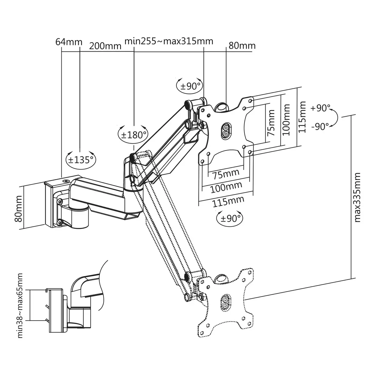 Monitor holder InLine 23183C Photo 8