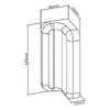 InLine Slatwall mounting bracket 23180B Photo 6