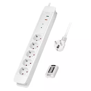 LogiLink LPS402 Удлинитель 1.5м 5 AC розеток Внутренний Белый