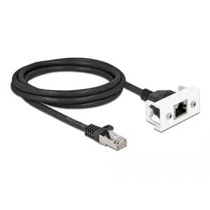 Сетевой кабель DeLOCK 87112 2м Cat6a S/FTP RJ-45 Черный Белый