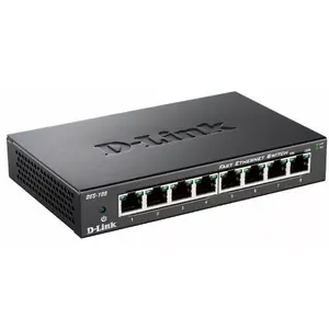 Slēdzis D-Link DES-108, 8 RJ-45 porti, 1.6 Gbit/s jauda