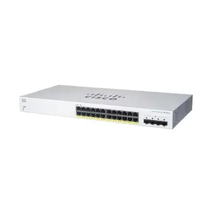 Managed L2 Gigabit PoE Switch Cisco CBS220-24FP-4G — 24x Gigabit RJ-45, PoE, 56 Gbps, MAC 8192, rack-mount