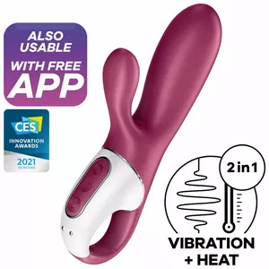 VIBRATORS G-spot SATISFYER HOT BUNNY D-231310, ūdensizturīgs, uzlādējams, svars 0,42 kg