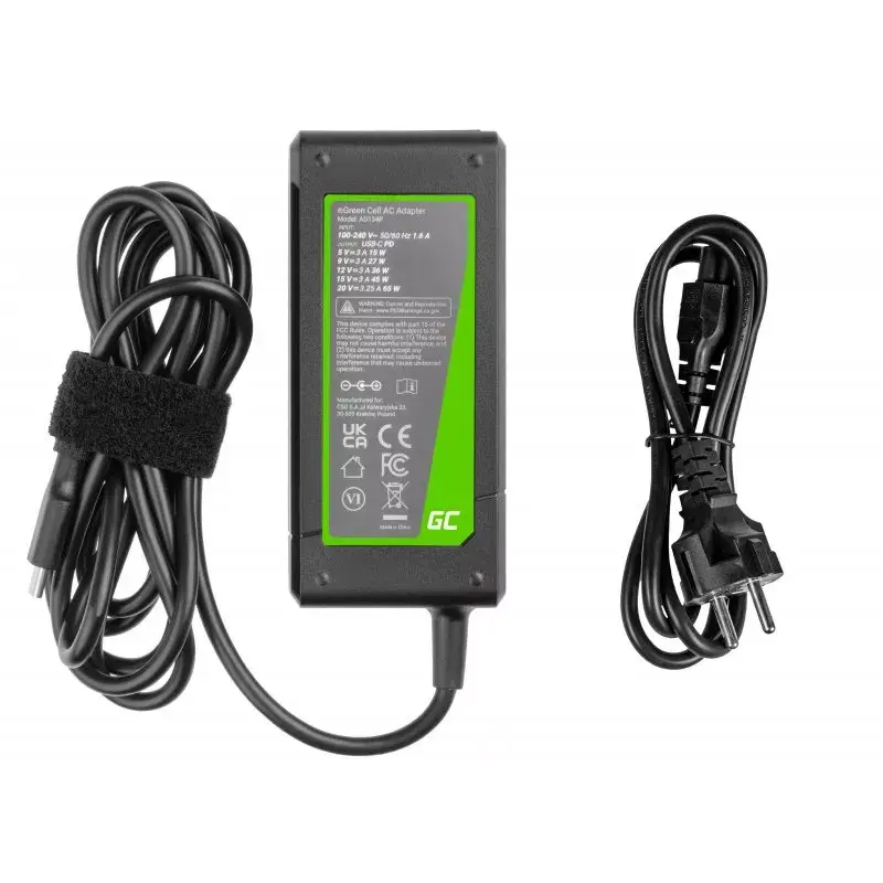 Сетевой адаптер Green Cell AD134P 65W Photo 4