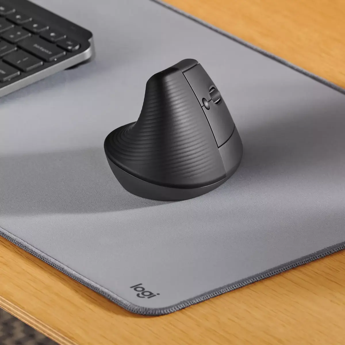 Pele Logitech Lift Vertical Gray Photo 2