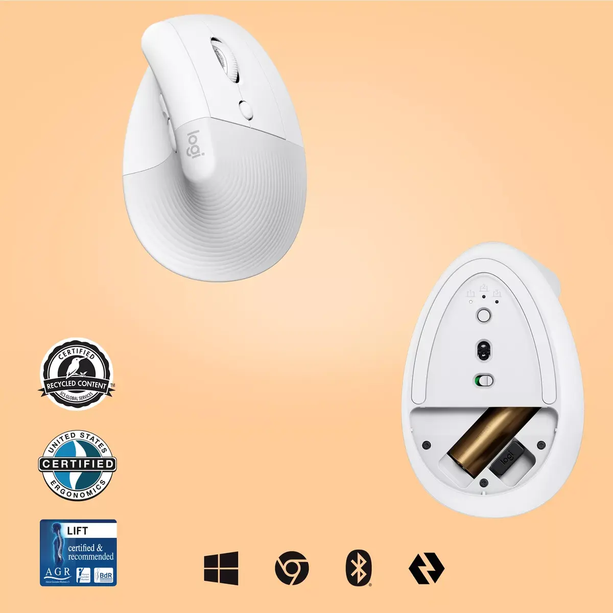 Pele Logitech Lift Vertical Ergonomic Mouse Photo 6