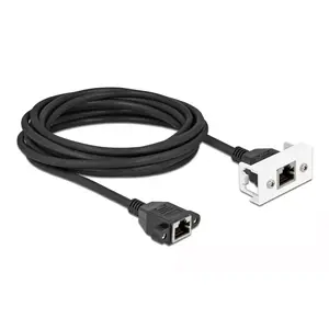 DeLOCK Network Extension Cable Cat.6A 5m S/FTP RJ45 Black