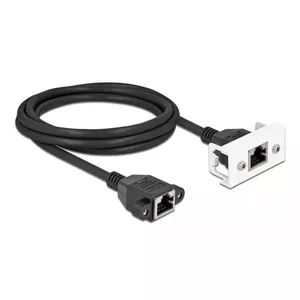 DeLOCK Network Extension Cable Cat.6A 2m S/FTP RJ45 Black