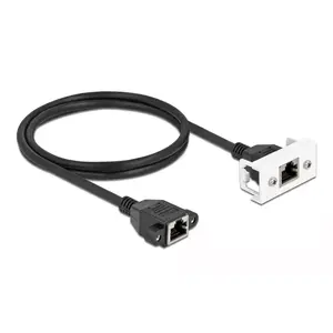 Кабель-удлинитель DeLOCK Cat.6A 1м S/FTP RJ45 Черный