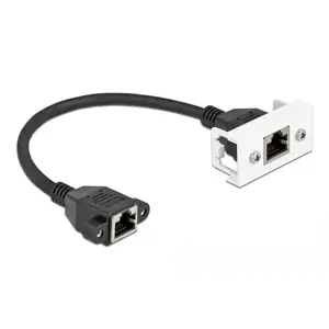 DeLOCK Network Extension Cable Cat.6A 25 cm Black