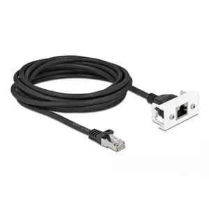 DeLOCK Network Extension Cable 5m Cat.6A S/FTP RJ45 Black
