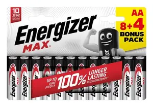 Батарейка Energizer Max AA одноразовая щелочная — размер AA, щелочная технология