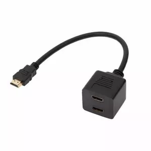 Переходник HDMI Cabletech ZLA0791: 19-pin HDMI в 2×19-pin HDMI, 0,3 м, черный