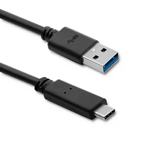 Qoltec 50363 USB kabelis 1,8 m USB 3.2 Gen 1 (3.1 Gen 1) USB C USB A Melns