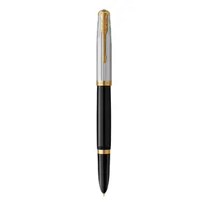 Pildspalva Parker 51 Premium, melna, smalks uzgalis, dāvanu kastē, 1 gab.