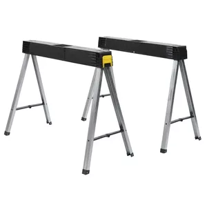 Stanley Fold-Up Sawhorse Twin Pack Maximum load 340 kg Aluminium Black