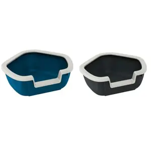 Litter Tray FERPLAST Dama Easy Clean Plastic – compact pet litter box, plastic construction