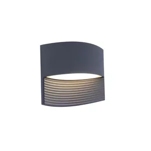 Lutec LOTUS LED Outdoor Wall Light, 11W, 3000K, Grey, Aluminium