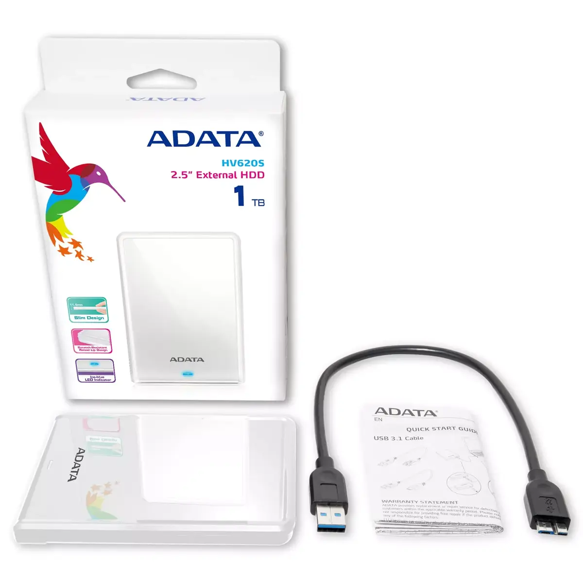 Внешний жесткий диск ADATA 1TB AHV620S-1TU3-CWH Photo 3