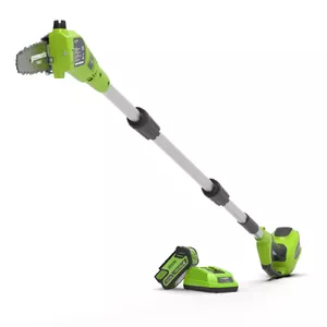Electric hedge trimmer GreenWorks 1303307 — 24 V battery, 24 W, 20 cm blade, 0.05 L oil tank