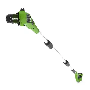 Chain Saw GreenWorks G24PS20 — 24 V, 20 cm bar, 6.67 m/s chain speed, 3.7 kg