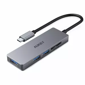 USB-C хаб Aukey CB-C63 с 3 портами USB 3.2 Gen 1 и картридером SD/MicroSD