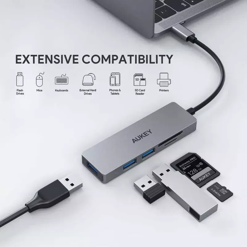 Aukey CB-C63 USB-C centrmezgls Photo 2