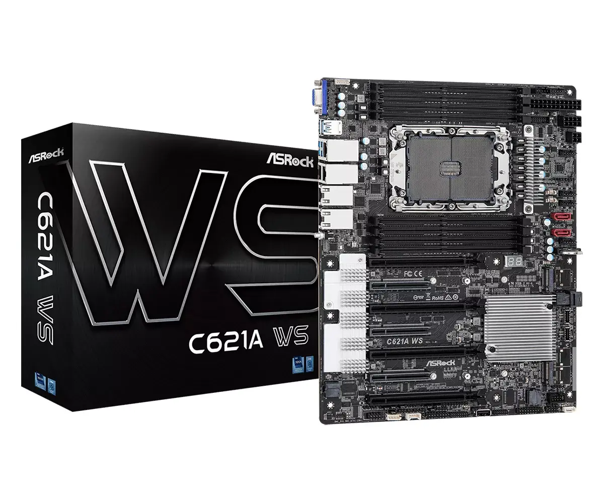 ASRock C621A WS mātesplate | Intel C621A LGA 4189 Photo 5