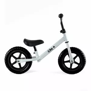 Balensēšanas velosipēds bērniem ILike Universal Kids Balance Bike White