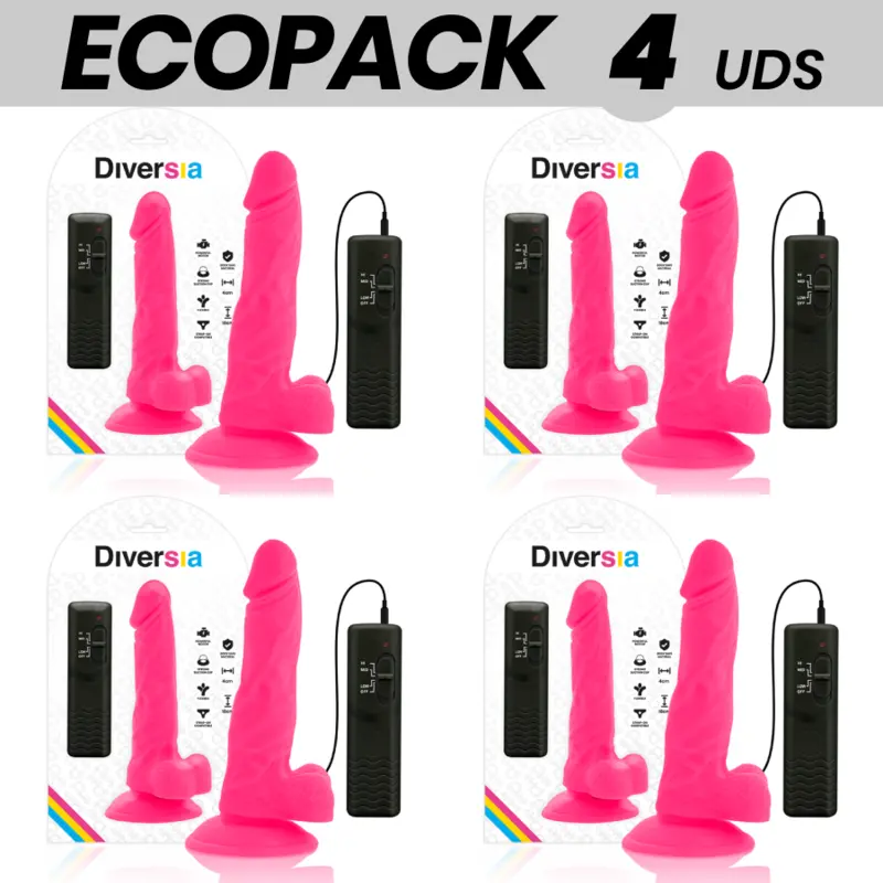 DIVERSIA vibrējošs elastīgs dildo 18 cm